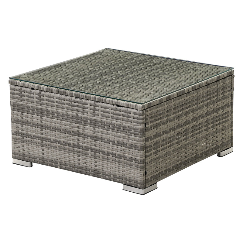 7 Piece Outdoor PE Wicker Furniture Set, Patio Black Rattan Sectional Sofa Couch with Washable Cushions