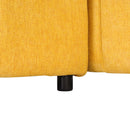91.73" L-shaped Sofa Sectional Sofa Couch with 2 Stools and 2 Lumbar Pillows for Living Room, Yellow