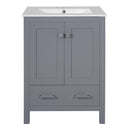 Space Saving Bathroom Vanity With Integrated Ceramic Sink