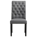Alana Fabric Upholstered Dining Side Chair Grey (Set of 2)