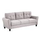 79.9" Modern Living Room Sofa Linen Upholstered Couch Furniture for Home or Office, Light Grey,(3-Seat,)