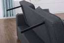 Cody II - Convertible Sleeper Loveseat With Cup Holder, Charging Ports and Pocket - Dark Gray by HouseOfZazla
