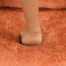 82.67"Convertible Sofa Bed Sectional Sofa Sleeper L-shaped Sofa with a Storage Ottoman,Two Pillows, Two Power Sockets and Two USB Ports for Living Room, Orange