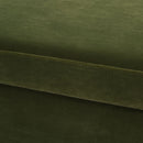 Knox - Square Storage Cocktail Ottoman - Olive Green