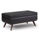 Owen - Lift Top Large Coffee Table Storage Ottoman, Mid Century Style by HouseOfZazla