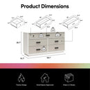 Valencia - 7 Drawer Wide Dresser - Taupe by HouseOfZazla