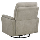 Adler Upholstered Power Swivel Glider Recliner Ivory