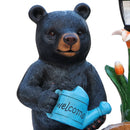 Standing Black Bear Garden Planter with Decorative Solar Lantern by HouseOfZazla