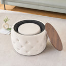 Nesting Ottomans 2 Piece With Tray, 4 In 1 Function by Unique Piece Furniture