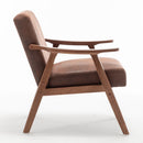 Mid Century Modern Accent Chair With Solid Wood Frame And Extra Thick Backrest by HouseOfZazla