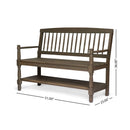 Imperial Bench With Built-In Shelf by HouseOfZazla