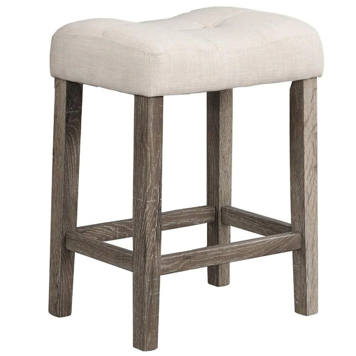 Transitional Style Counter Height Dining Stool With Footrest (Set of 2), photo 8 of 12