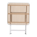 Modern Folding Square Table, Water Proof And Wear Resistant - Apricot / White by HouseOfZazla