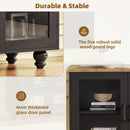 Farmhouse TV Stand With Solid Wood Gourd Shaped Legs For TVs Up To 70" by HouseOfZazla