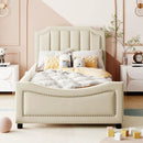 Upholstered Daybed With Classic Stripe Shaped Headboard by HouseOfZazla