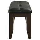 Tufted Upholstered Dining Bench - Brown
