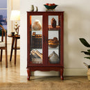 Curio Cabinet Lighted Curio Diapaly Cabinet With Adjustable Shelves And Mirrored Back Panel, Tempered Glass Doors (3 Tier), (E26 Light Bulb Not Included) by Unique Piece Furniture