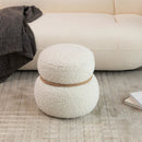 Snowman Stool With Cushion And Solid Wood Frame by Unique Piece Furniture