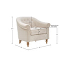 Fayette - Tufted Accent Arm Chair - Cream by Unique Piece Furniture
