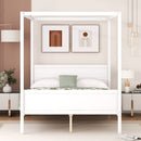 Canopy Platform Bed With Headboard And Footboard, Slat Support Leg by HouseOfZazla