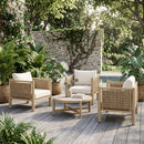 Set of 3 Outdoor Acacia Wood Patio Chairs