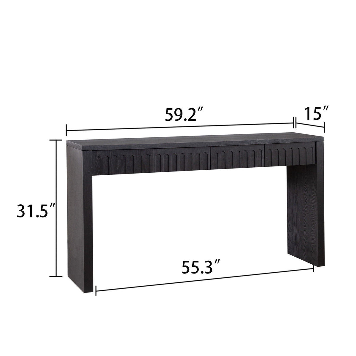 Modern Console Table With 4 Drawers, Entryway Table, photo 5 of 8