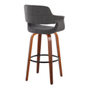 Vintage Flair - Mid Century Modern Fixed Height Barstool With Swivel With Round Footrest (Set of 2) by HouseOfZazla