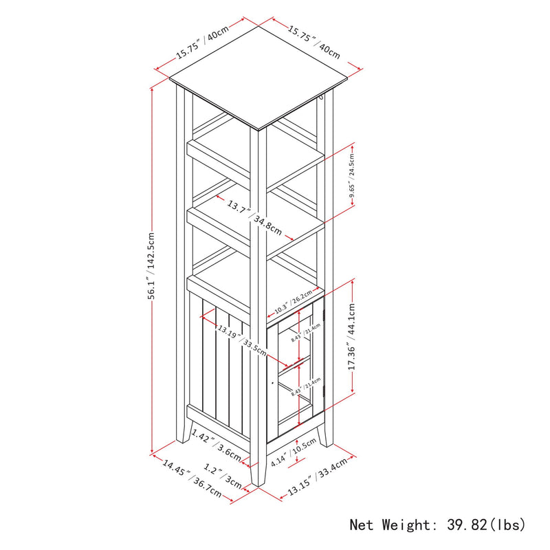 Acadian - Bath Storage Tower - Pure White, photo 5 of 10