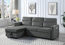 Ivy - Reversible Sleeper Sectional Sofa With Storage Chaise And Side Pocket by Unique Piece Furniture