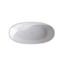 55" Solid Surface Matte Tub - Freestanding Soaking Bathtub