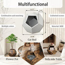 25.98'' Modern Pet Furniture Cat Carrier, Sofa Side Table, Planter MDF Multifunctional Furniture, Burmese Sumac
