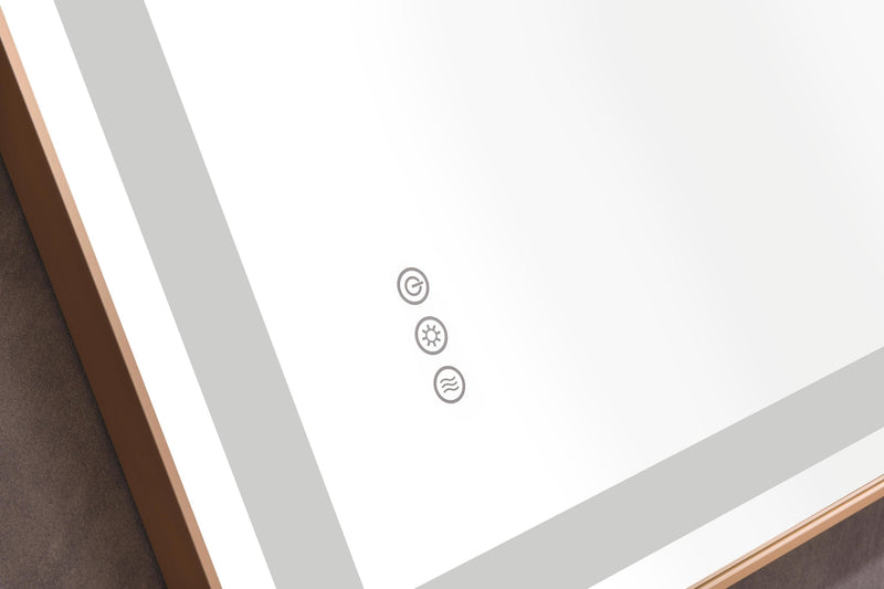 36x24 LED Lighted Bathroom Wall Mounted Mirror with High Lumen+Anti-Fog Separately Control