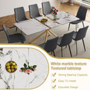 Modern Expandable Dining Table With Retractable Leaf With Chairs by HouseOfZazla