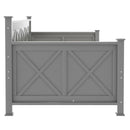 Modern Daybed With 2 Large Drawers, X Shaped Frame