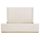 Kensington - Eastern King Sleigh Bed With Tall Wingback Headboard - Cream