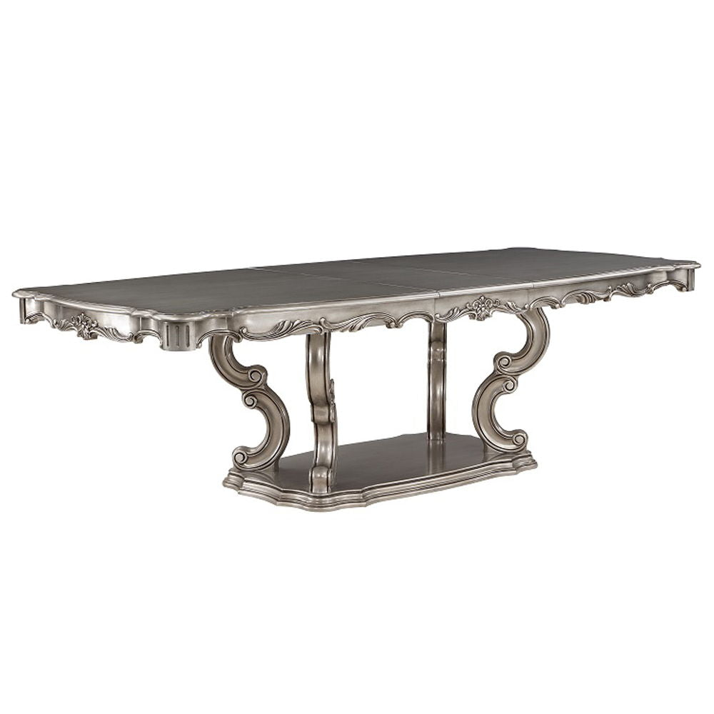 Ariadne - Dining Table With Pedestal - Antique Platinum, photo 3 of 7