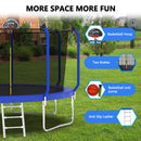 Trampoline With Basketball Hoop, Astm Approved Reinforced Type Outdoor Trampoline With Enclosure Net by HouseOfZazla