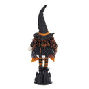 Standing Gnome With Banner & Spring Body, For Halloween Decor - Black / Orange / White by Unique Piece Furniture