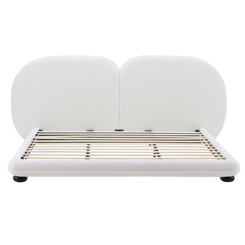 Extra Thick Upholstered Platform Bed Frame, photo 4 of 10