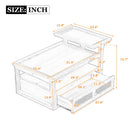 Coffee Table With 1 Storage Shelf, 2 Tabletops And 1 Rattan Drawer by HouseOfZazla
