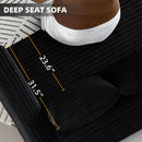 Deep Seat Convertible Sofa With Soft Pillows And Ottomans by HouseOfZazla