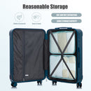 3-Piece ABS Spinner Wheel Luggage Set 20"/24"/28" Dark Blue