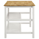 Cowichan - Kitchen Island Counter Table With Pot Rack - White by HouseOfZazla