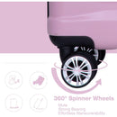 3 Piece Luggage Sets PC Lightweight & Durable Expandable Suitcase with Two Hooks, Double Spinner Wheels, TSA Lock, (21/25/29) Pink