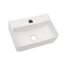 Ceramic Rectangle Wall Mount Bathroom Sink With Single Faucet Hole by HouseOfZazla