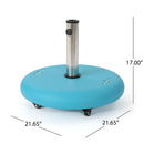 Wheelie Round Umbrella Base with Stainless Steel Holder by HouseOfZazla