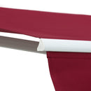 8' x 7' Patio Retractable Awning, Manual Exterior Sun Shade Deck Window Cover, Wine Red