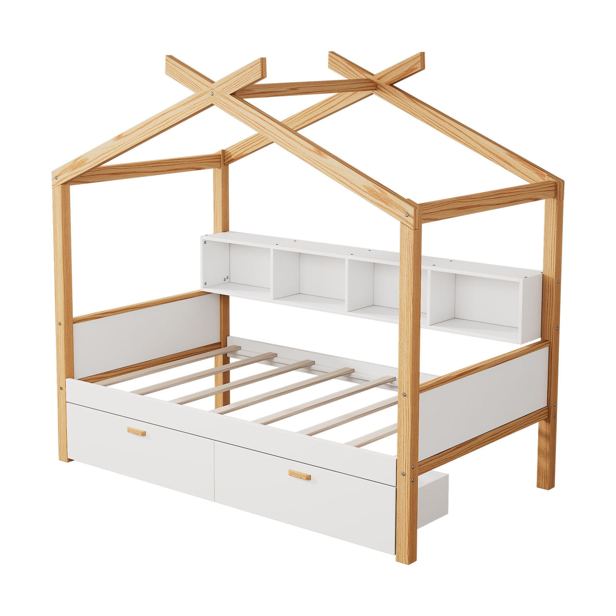 House Bed With Bookshelf Storage, photo 17 of 33