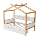 House Bed With Bookshelf Storage by HouseOfZazla