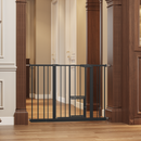 Baby Gate with Cat Door, 29.5-44.1" Metal Pet Door by HouseOfZazla